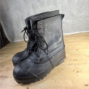 Rainfair Men’s Steel Shank Insulated Work Boots Black Size 8